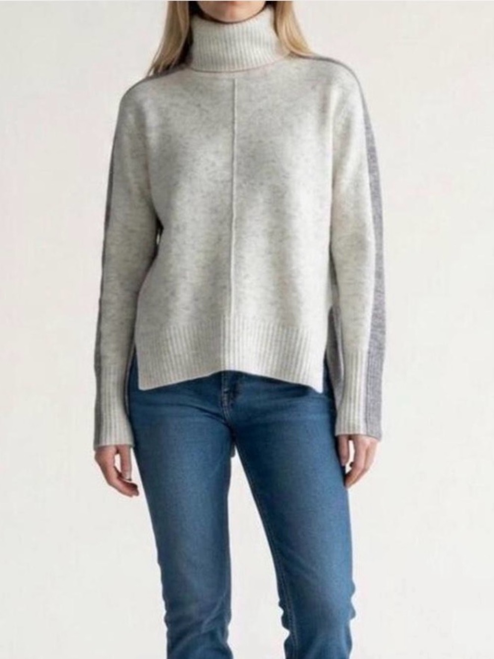 Athleta Transit Colorblock Turtleneck Sweater - Merino Wool